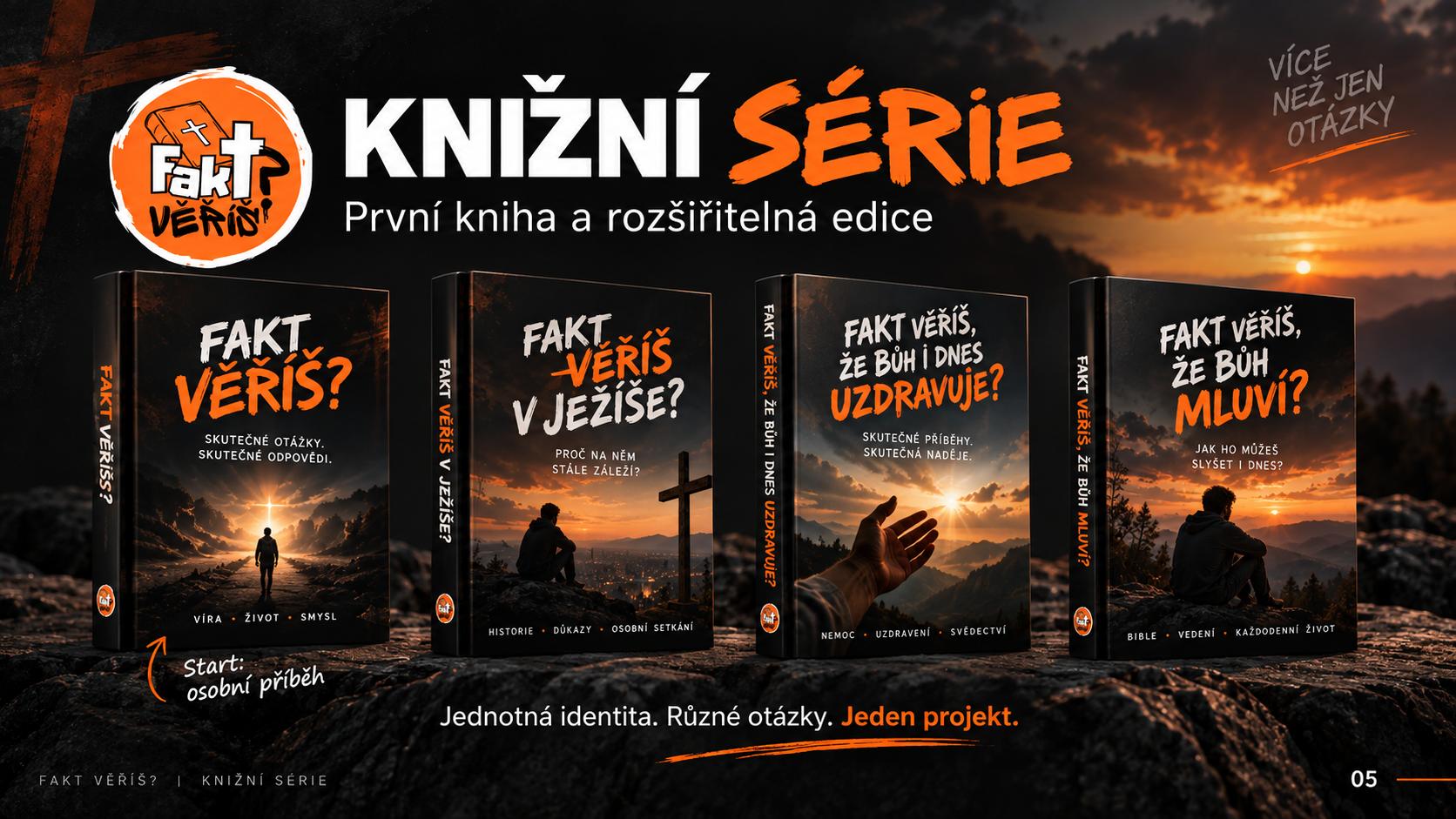 Koncept obálek knižní série Fakt Věříš?